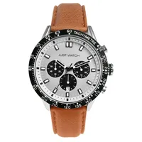 Just Watch Herrenchronograph mit Lederarmband, 5 ATM