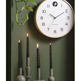 Karlsson Wanduhr Natural Cuckoo - Ø31,5x6cm - Weiß