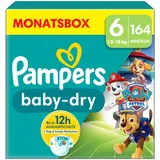 Pampers Paw Patrol (Baby-Dry), Windeln Größe 6 (13kg-18kg), Limited Edition, 164 Windeln, bis zu 12h Rundum-Auslaufschutz