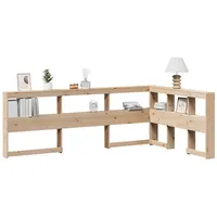 vidaXL Kopfteil mit Bücherregal L-Form 120 cm Massivholz Kiefer