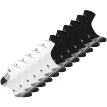 Diadora Quarter Sportsocken 12er Pack Schwarz/Weiß 35-38