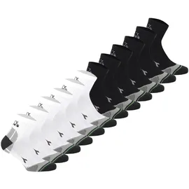 Diadora Quarter Sportsocken 12er Pack Schwarz/Weiß 35-38