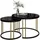 lookway Couchtisch LORI MIX II Gold Holzwerkstoff 70 x 48 x 70 cm