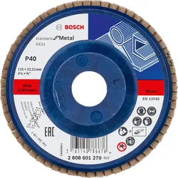 Bosch Fächerschleifscheibe X431 Standard for Metal, gerade - 2608601270