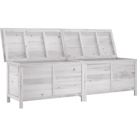 furnicato Gartentruhe 198,5 x 50 x 56,5 cm Weiß