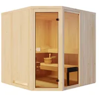 FinnTherm Sauna Verve Natur 194 cm x 194 cm Wandstärke 40 mm