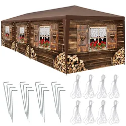 TECTAKE Pavillon Almhütte, wasserdicht, UV-beständig
