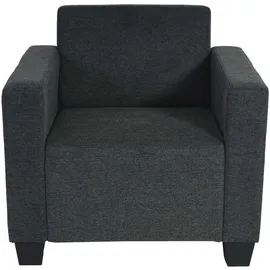 Mendler Relaxsessel Lyon Stoff/Textil 82 x 76 x 0 cm anthrazit-grau mit Rollen