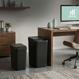 Relaxdays Mülleimer 15 l Schwarz