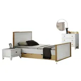 xl moebel gmbh Garnitur Kinderbett Kindermöbel Kinderzimmer Bett Holz Set Schlafzimmer, 4tlg
