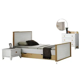 xl moebel gmbh Garnitur Kinderbett Kindermöbel Kinderzimmer Bett Holz Set Schlafzimmer, 4tlg
