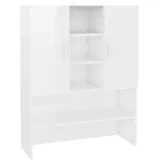 vidaXL Waschmaschinenschrank Hochglanz-Weiß 70,5x25,5x90 cm