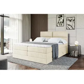 altdecor Boxspringbett Beige, Holzwerkstoff, Höhe ca. 20 cm 180x200 cm, Schlafzimmer, Betten, Boxspringbetten
