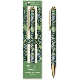 Flame Tree Gift Premium Kugelschreiber: William Morris, Meeresalgen: Unser Hochwertiger Ballpoint Pen in einer dekorativen Geschenkbox und mit auswechselbarer Kugelschreibermine (Kugeschreiber mit Kunstmotiv)