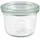 Weck Mini Sturzgläser 80ml mit Glasdeckel im Original Karton (Mit Glasdeckel)