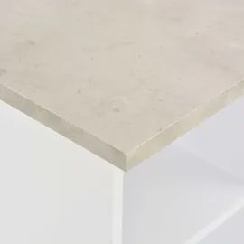 vidaXL Bartisch 60 x 60 x 110 cm Weiß und Beton