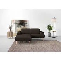 Ecksofa ANDAS "Swift Scandic Design, komfortabler Federkern, Breite 192cm, L-Form", braun (dunkelbraun), B:192cm H:83cm T:176cm, 100% Polyester, Sofas, Ecksofa, Federkern-Polsterung, B/T/H: 192/83/176 cm