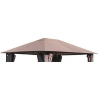 Quick Star Ersatzdach für Garten Pavillon 3x4m Taupe/Beigegrau RAL