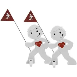 BEACHTREKKER StreetBuddy Kindersicherheit, Warnfigur, weiß 2er Set