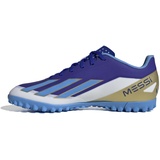 adidas Unisex X Crazyfast Messi Club Turf Stiefel Sneaker, Lucid Blue Blue Burst Cloud White, 44 EU