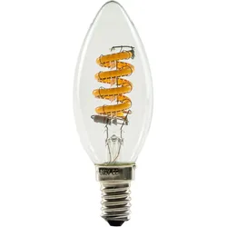 SEGULA LED-Leuchtmittel "LED Kerze Curved klar", G (A-G), transparent, L:100cm Ø:35cm, Leuchtmittel, dimmbar, E14, Kerze Curved klar, Ambient Dimming