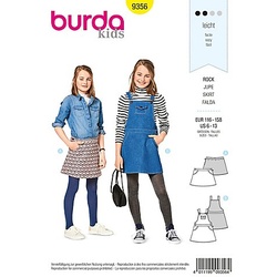 burda Schnitt 9356 "Rock/Latzrock" für Kinder