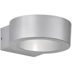 Fischer & Honsel LED-Außenwandleuchte Torres Alu, Eisen, Stahl Metall Silber