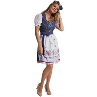 dressforfun Dirndl Frauenkostüm Mini-Dirndl Garching Modell 2 blau