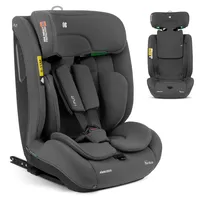KikkaBoo i-Size i-"FLIT, Kindersitz 9-36 kg ISOFIX, Autokindersitz 76-150 cm, Gruppe 1/2/3, 15 Monate bis 12 Jahre, SPS Seitenschutz, Top Tether, Verstellbare Kopfstütze, Dunkelgrau