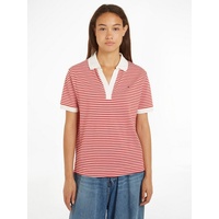 Tommy Hilfiger Poloshirt »RLX OPEN PLACKET LYOCELL POLO SS«, Gr. M (38), Fierce Red/ White, , 71226042-M