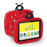 C idea 7-Zoll-Tablet für Kinder, Android 12 Kinder 32 GB ROM WiFi HD-Bildschirm Iwawa Dual-Kamera Kinder Kleinkind Sicherheit Lerntablett für Jungen Mädchen Rot