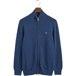 Gant für Herren. 8030164 Blaue Freizeit-Strickjacke (5XL), Lässig, Baumwolle, Langarm