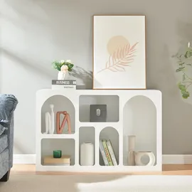 [en.casa] Sideboard Vågå 110 x 30 x 70 cm Weiß
