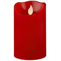 StarTrading Twinkle Stumpenkerze 12,5 cm rot