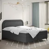 Kaiser Boxspringbett mit bettkasten und topper Valentino, mehrere Größen Paros/poso 160x200 cm Dunkelgrau