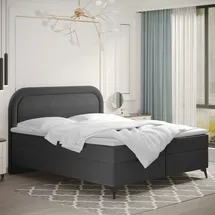 Kaiser Boxspringbett mit bettkasten und topper Valentino, mehrere Größen Paros/poso 160x200 cm Dunkelgrau