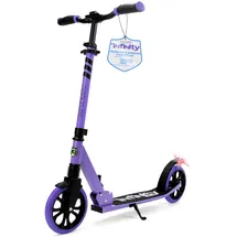 SereneLife Roller, Stabiler Cityroller, Höhenverstellbarer Big Wheel Scooter, Klappbar Inkl. Tragegurt, Ständer und Trittbremse, für Kinder und Erwachsene bis 100kg