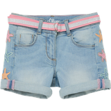 s.Oliver Junior Girls 2130048 Jeans Short mit Embroidery und Gürtel, blau 116/REG