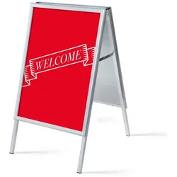 SHOWDOWN Displays Showdown Kundenstopper - DIN A1 - Komplett-Set - Welcome Englisch - Rot/Schwarz