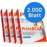 print24 Druckerpapier Kopierpapier 2000 Blatt 4 x 500 A4 80g Premium Hochweiß CIE Testsieger PEFC Umweltzertifikat