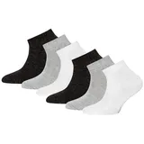 bionmove Sneaker Socken Füßlinge 6er Pack schwarz|grau|weiß 35/38