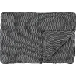 Nordic Knit Decke 130 x 170 cm steinern aus Bio-Baumwolle