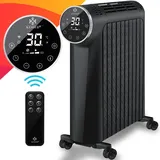 KESSER KESSER® Ölradiator 2500W Elektrische Heizung Heizkörper Elektroheizung energiesparend mit Display WiFi App & Fernbedienung Touchscreen - Mobil Öl Radiator 24h Timer, Thermostat & Überhitzungsschutz