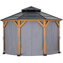 Sunjoy Vorhang für Zedernholz Gazebo 395 cm x 395 cm