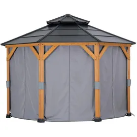 Sunjoy Vorhang für Zedernholz Gazebo 395 cm x 395 cm