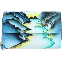 GREENLAND Nature Art+Craft Geldbörse RFID Leder 15 cm handbemalt