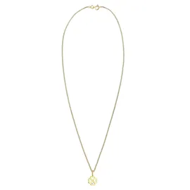 Elli Halskette Kleeblatt Glücksbringer mit Diamant 585 Gelbgold