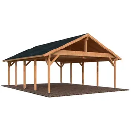 Palmako Carport Robert 5,55 x 7,32 m tauchgrundiert mit Pfostenanker