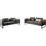 Candy 3C Candy Sofa Avola bequem und elegantes Leder-Sofaset, tolle Verarbeitungsdetails, Garnitur: Sofaset bestehend aus 2,5-Sitzer und 3-Sitzer braun