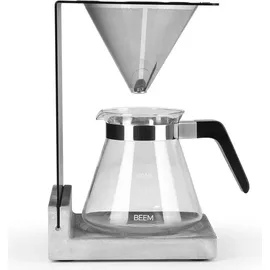 BEEM Kaffeebereiter Set Pour Over Beton 500ml Schwarz/Edelstahl